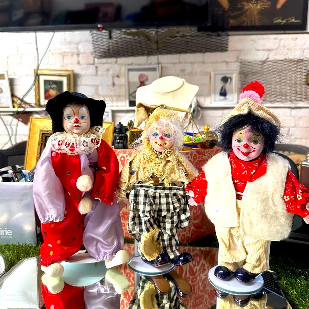 3 clown 🤡 bundle vintage